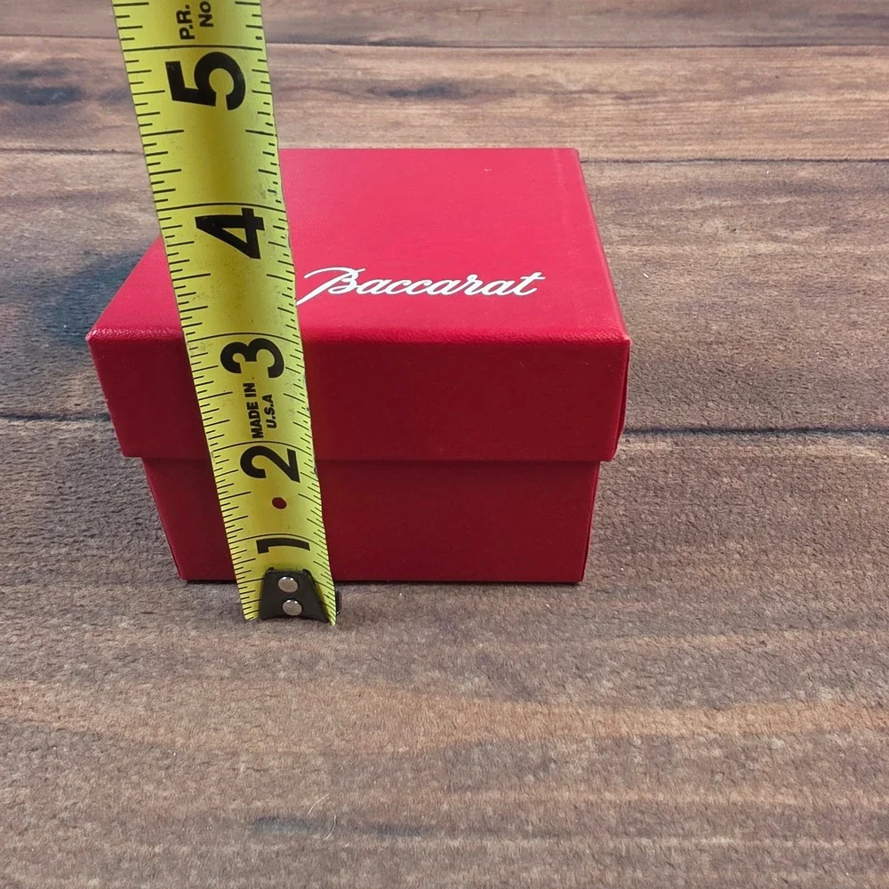 Baccarat Jewelry Gift Box OS Red Excellent Square Logo Presentation Pouch